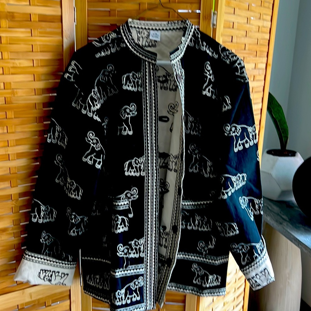 Reversible elephant jacket